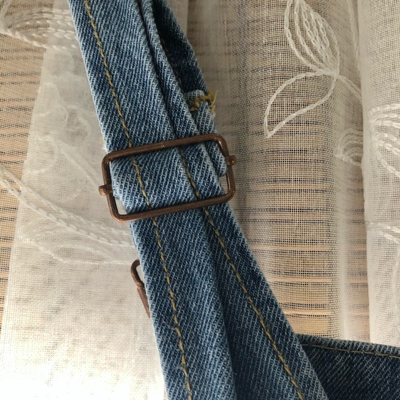 Forever 21 Overall Jeans Size  26 med wash - Picture 14 of 16
